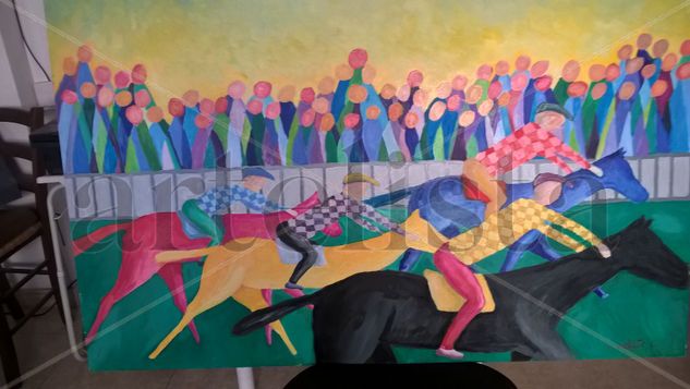 Carrera de caballos Oil Canvas Sports