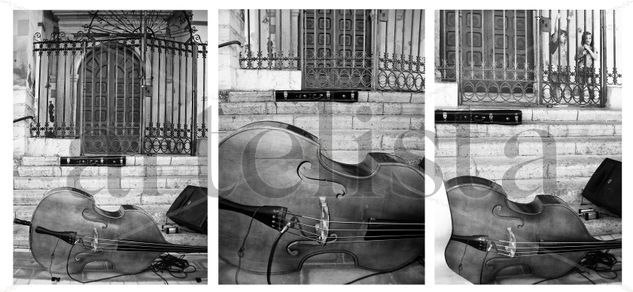 Música en la plaza (Tríptico) Fotoperiodismo y documental Blanco y Negro (Digital)