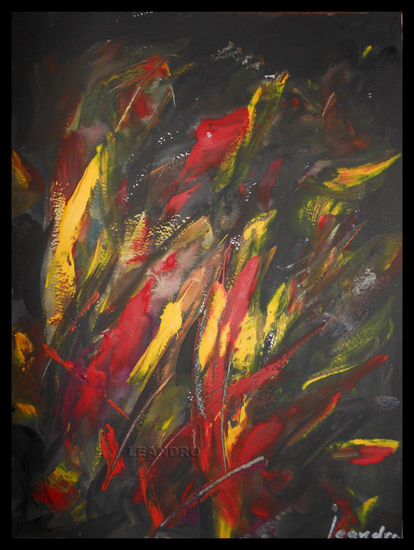 Ráfagas de rojo y amarillo - Bursts of red and yellow Watercolour Paper Others