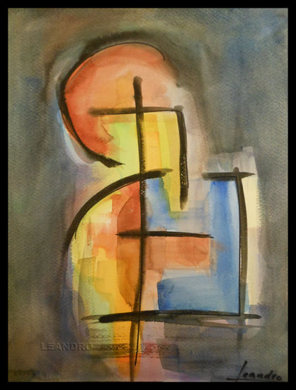 Figura y pensamiento - Figure and thought Watercolour Paper Figure Painting