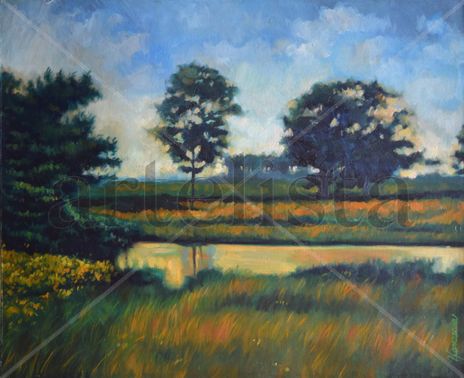 Paisaje con lago