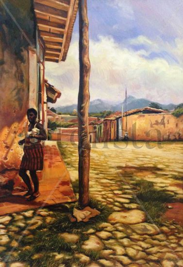 calles de trinidad Oil Canvas Landscaping