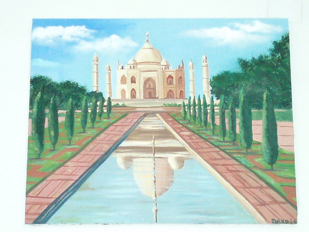 taj mahal (coleccion las maravillas del mundo) Óleo Lienzo Paisaje