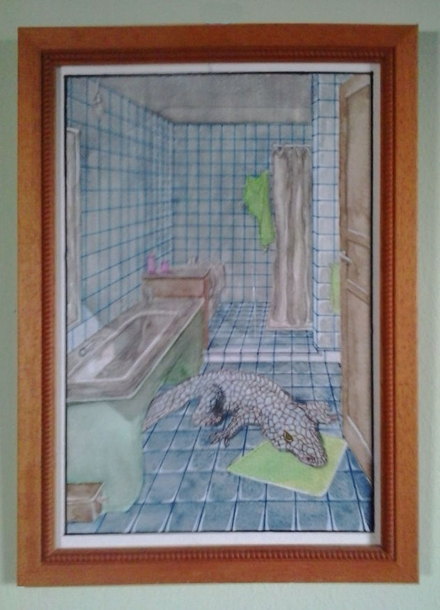 LAGARTO EN EL BAÑO: