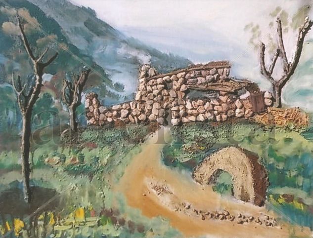 La Masía Oil Canvas Landscaping