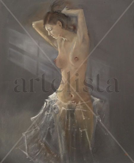 Desnudo en la Luz Óleo Tabla Desnudos