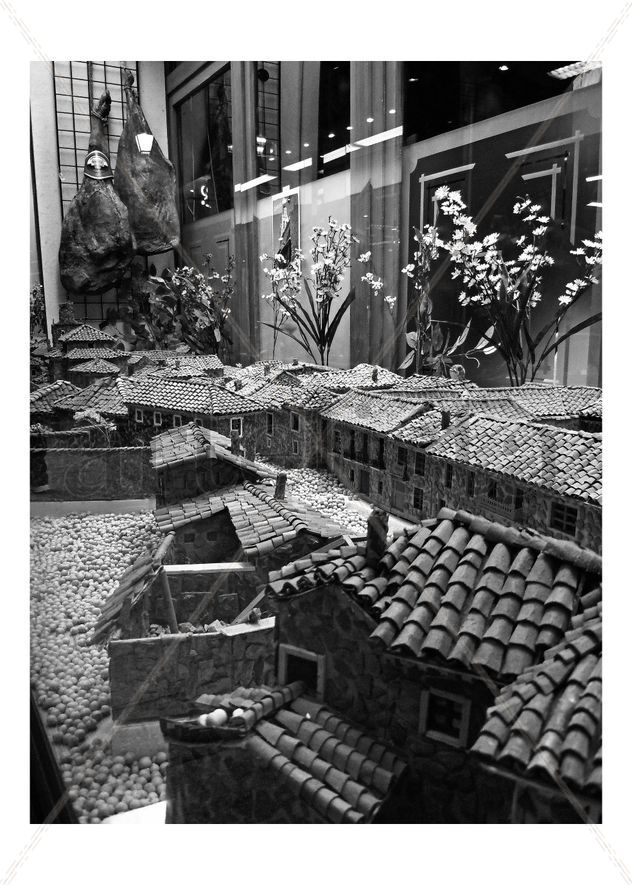 Paisaje con garbanzos y jamones