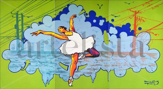 Danza Urbana (tríptico Acrylic Canvas Landscaping