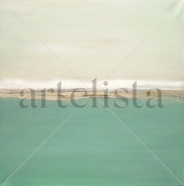Descansando en un mar azul y profundo