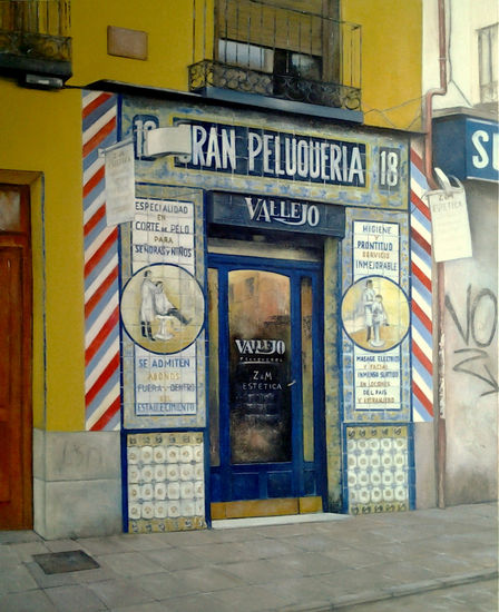 Gran Peluquería Vallejo-Madrid Oil Canvas Landscaping