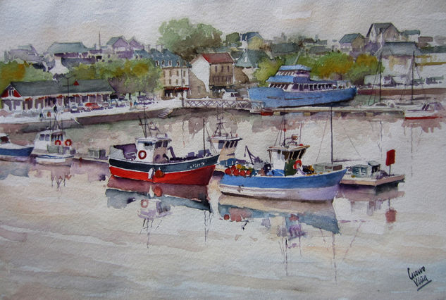 Concarneau. Acuarela Papel Paisaje