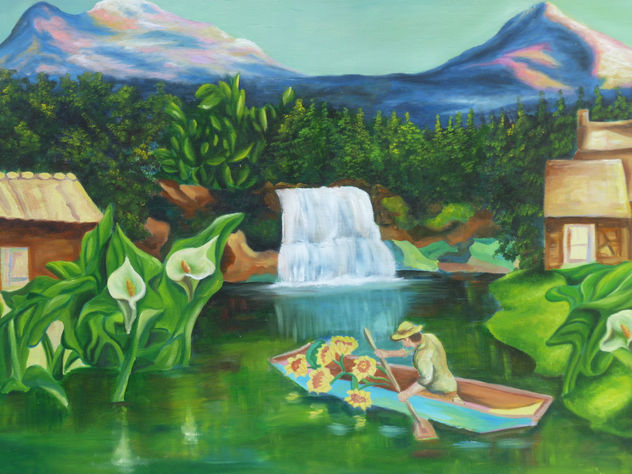 Volcánes desde Xochimilco