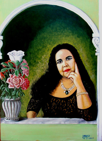 CARMEN retrato Oil Canvas Portrait