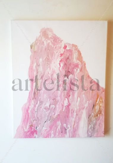 Pink Mountain Acrylic Canvas Landscaping