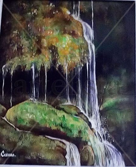 Cascades in Cuevas  del Indio- 2017 Acrylic Canvas Landscaping