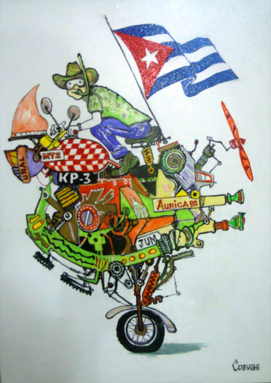 Creative character of the Cuban citizen -2017 Acrílico Lienzo Figura