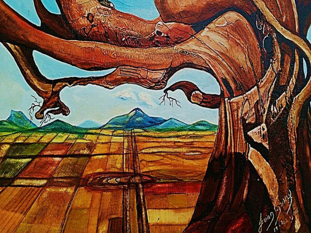 Un Viejo Amigo Oil Panel Landscaping