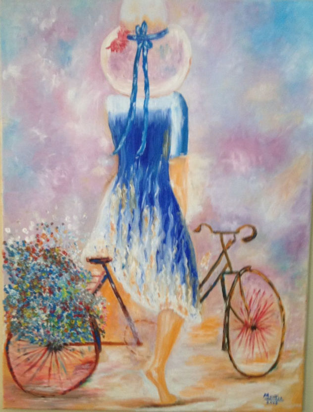 Mujer en bicicleta
