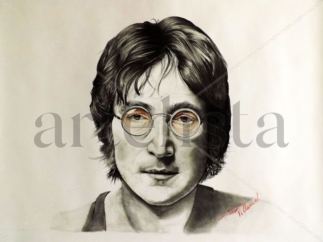 John Lennon Charcoal