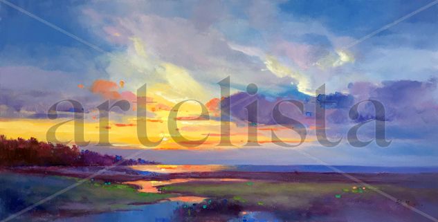 Sky in Dawn 257 Oil Canvas Landscaping