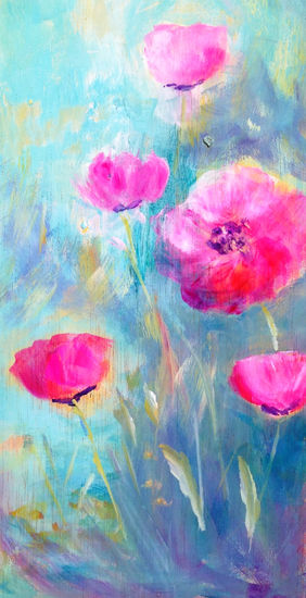 sñfl777 Acrylic Panel Floral Painting