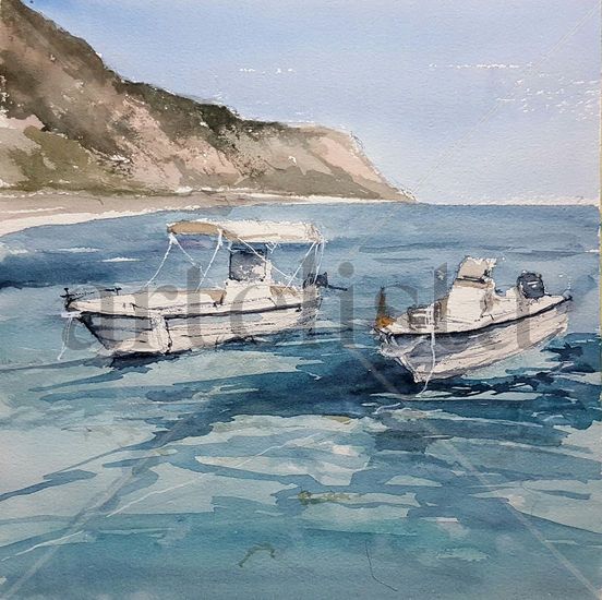 Barcas Watercolour Paper Marine Painting