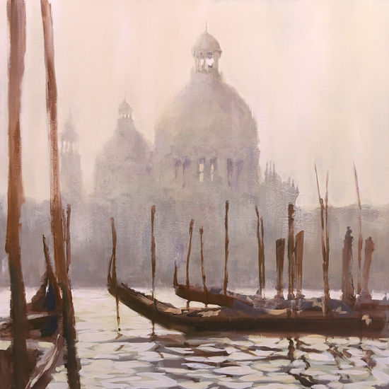 Venecia IV Oil Canvas Marine Painting