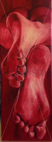 Pies Óleo Lienzo Desnudos