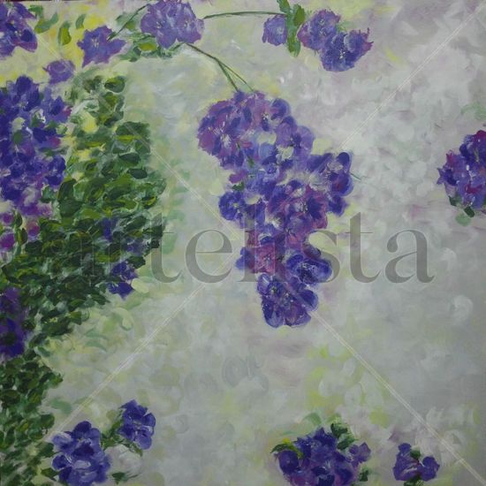 Fantasía natural 1 Acrylic Canvas Floral Painting