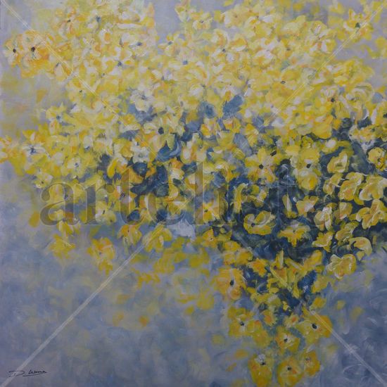 Cálida Alegría 1 Acrylic Canvas Floral Painting