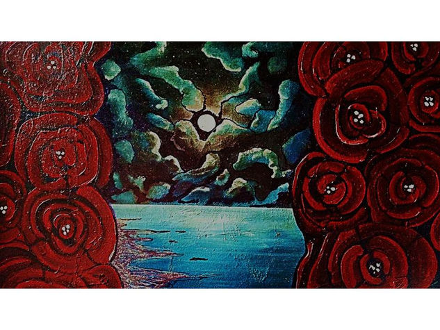 LA INTENSA LUNA Oil Canvas Marine Painting