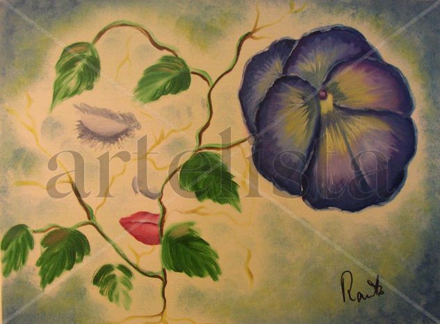 Anima profonda Oil Canvas Floral Painting