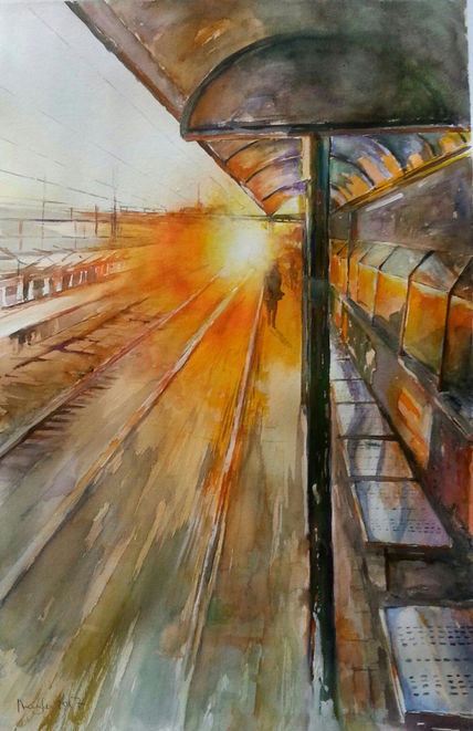 Amanece en la estación