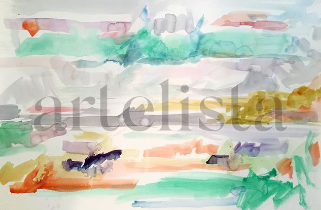 Aiguamolls. Camarga francesa Watercolour Paper Marine Painting