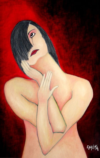 Somebody Broke my Heart Oil Canvas Figure Painting