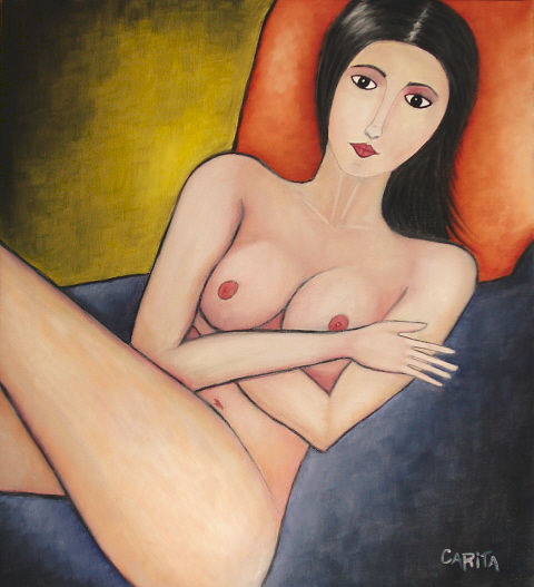 My side of the Bed Oil Canvas Nude Paintings