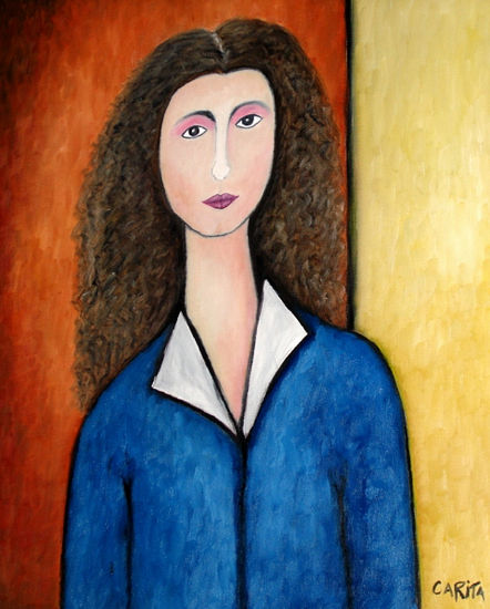 Carla mistery Oil Canvas Portrait