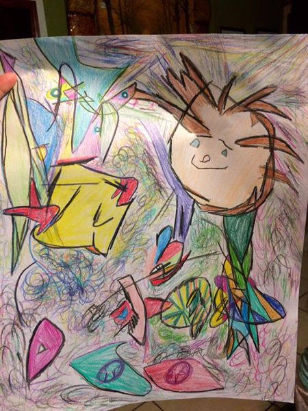 dibujada por mi niña de 4 años imaginaciones de ninos