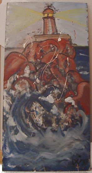 El faro al que no puedes llegar Oil Panel Marine Painting