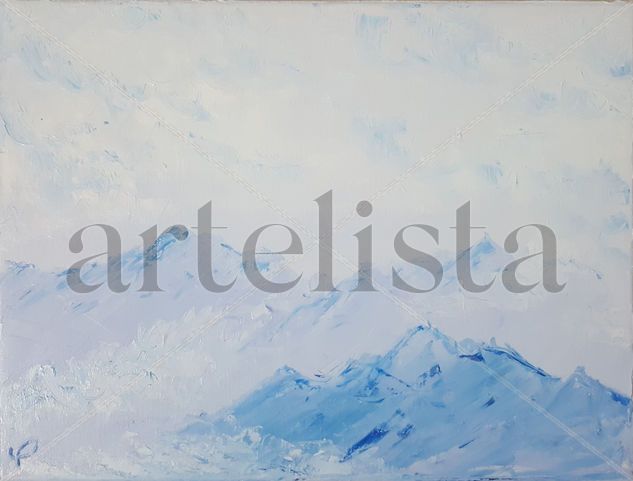 Montañas lluviosas Oil Canvas Landscaping