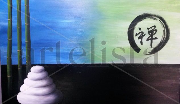 composición zen. Zen composition Oil Canvas Others