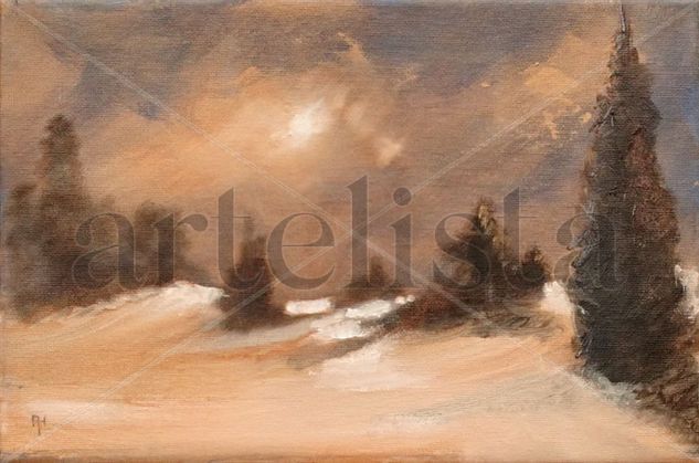 A Winter's Sky Oil Canvas Landscaping