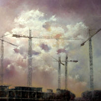 Cielo con gruas