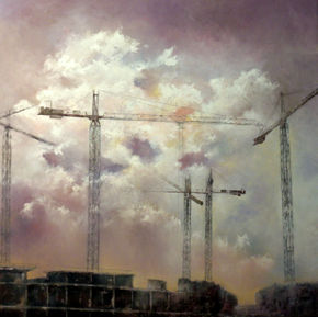 Cielo con gruas