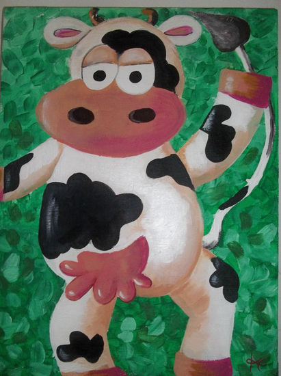 cuando la vaca baila Acrylic Canvas Animals