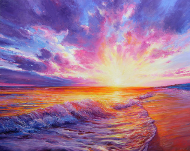 Magical Sunset Oil Canvas Marine Painting