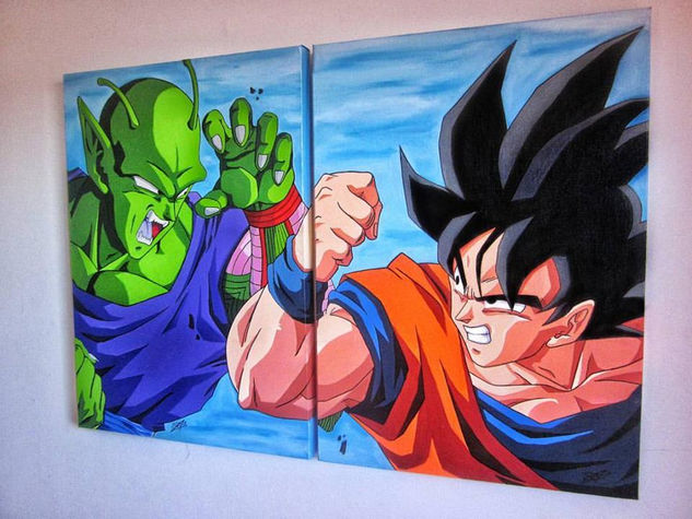 Goku vs Piccolo Acrylic Canvas Others