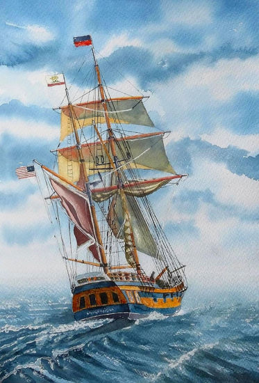 Hawaiian Chieftain Watercolour Paper Marine Painting