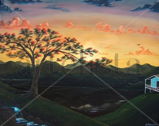 SOÑANDO CON PUERTO RICO III Oil Canvas Landscaping