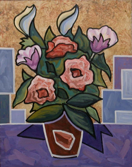 Flores Acrylic Panel Floral Painting